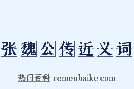 张魏公传近义词是什么意思的图片